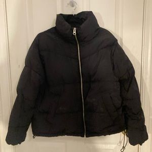 black puffer jacket